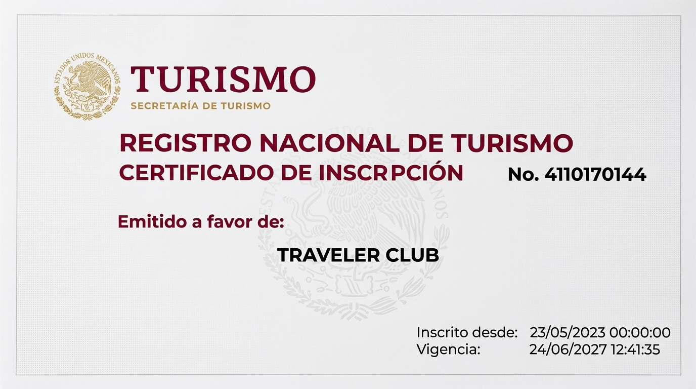 Registro Nacional de Turismo No. 4110170144